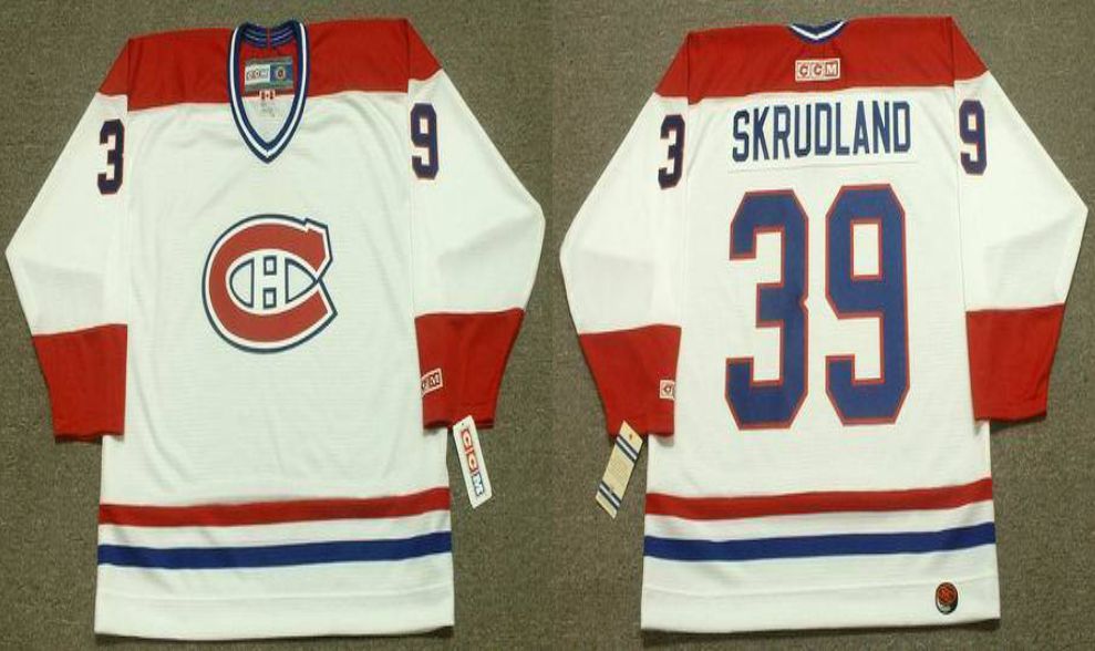 2019 Men Montreal Canadiens #39 Skrudland White CCM NHL jerseys->montreal canadiens->NHL Jersey